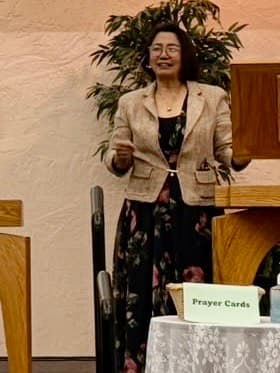 Nancy Nicolas speaking at West Highlands UMC